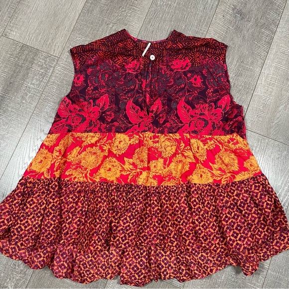 FREE PEOPLE Women Oversized Patchwork Tunic Top Size XS - Picture 4 of 10